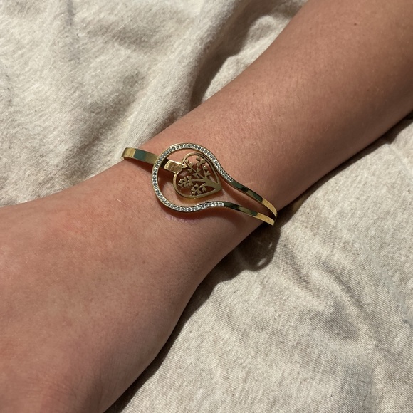 🌳.	“Tree of Life 18k Gold Plated Stainless Steel CZ Bangle” ' - Picture 10 of 16